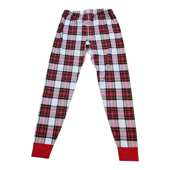HANNA ANDERSSON SZ M Unisex Adult Holiday Plaid Long John Pajama Pants Red Green - Picture 4 of 8